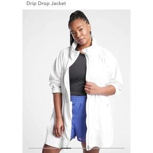 Athleta Drip Drop Rain Jacket in White